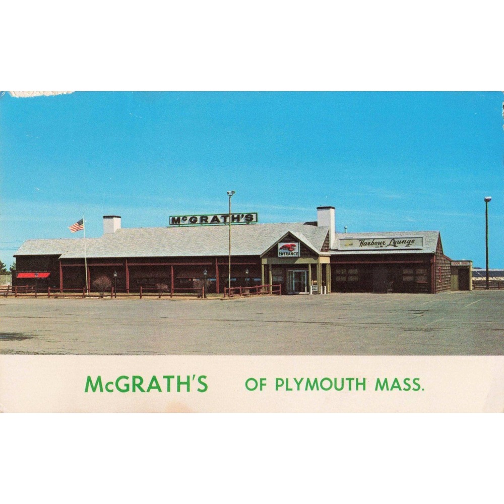 McGrath's Restaurant Harbour Lounge Plymouth Massachusetts MA Chrome Postcard